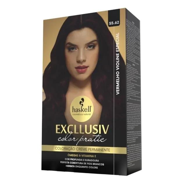 Haskell - Kit Coloração Excllusiv Color Pratic - 55.62 Vermelho Violine Especial - Imagem 1