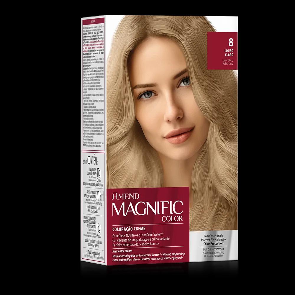 Amend - Kit Coloração Amend Magnific Color 8.0 Louro Claro - Imagem 1