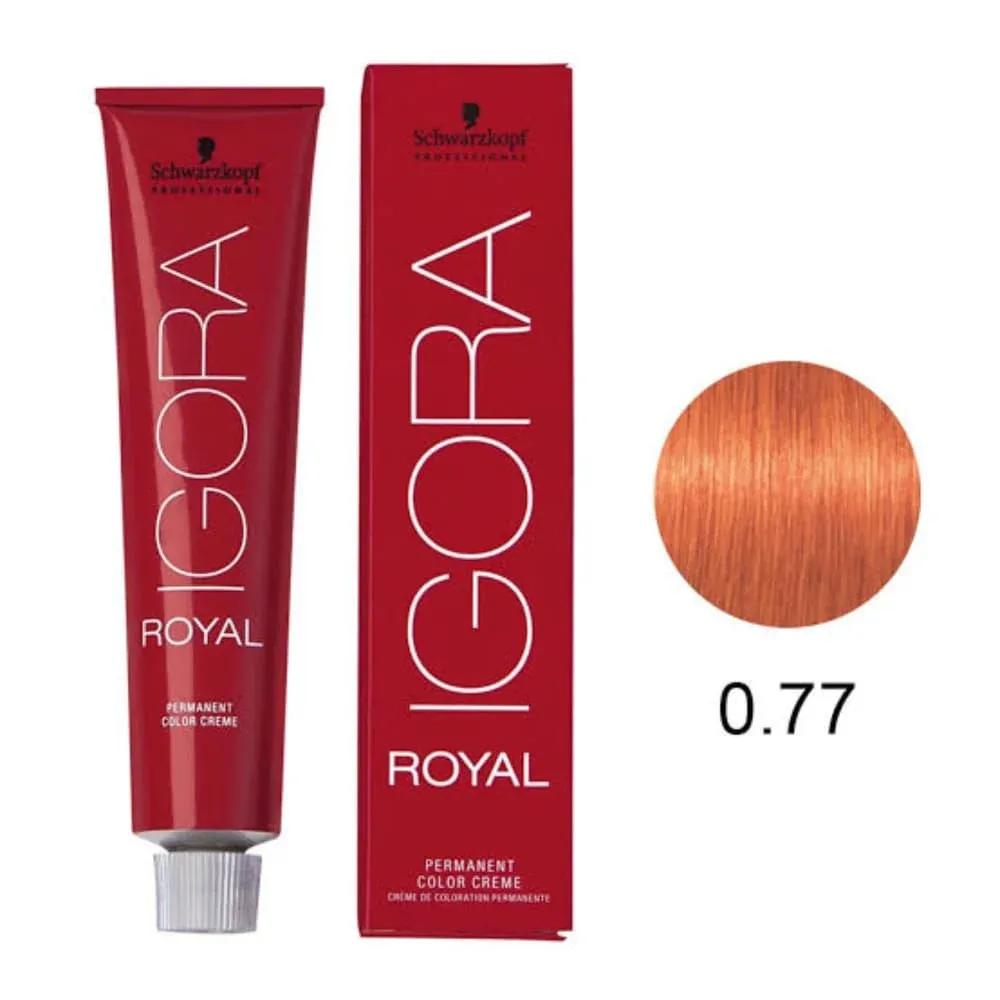 Coloração Igora Royal 0-77 Tom de Mistura Cobre 60g - Imagem 1