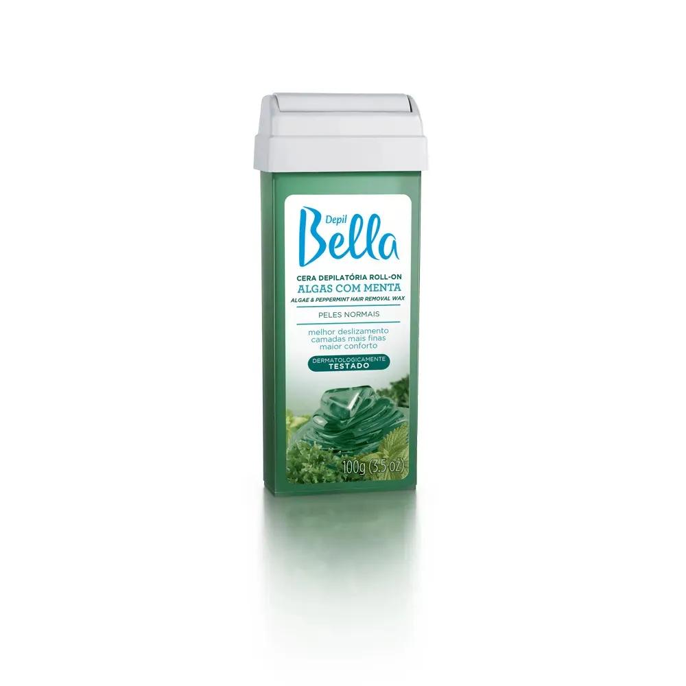 Depil Bella - Refil Cera Quente Depilatória Roll-On 100g - Algas com Menta - Imagem 1
