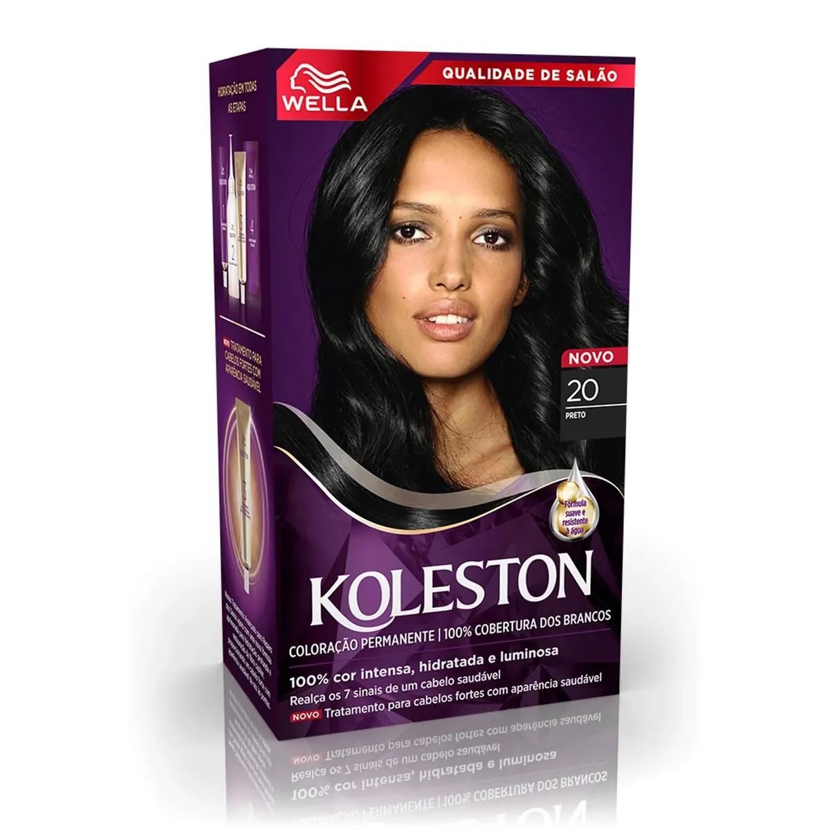 Wella - Coloração Permanente Koleston - 20 Preto - Imagem 1