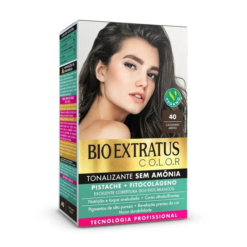 Tonalizante Bio Extratus C.O.L.O.R - 40 Castanho Médio - Imagem 1