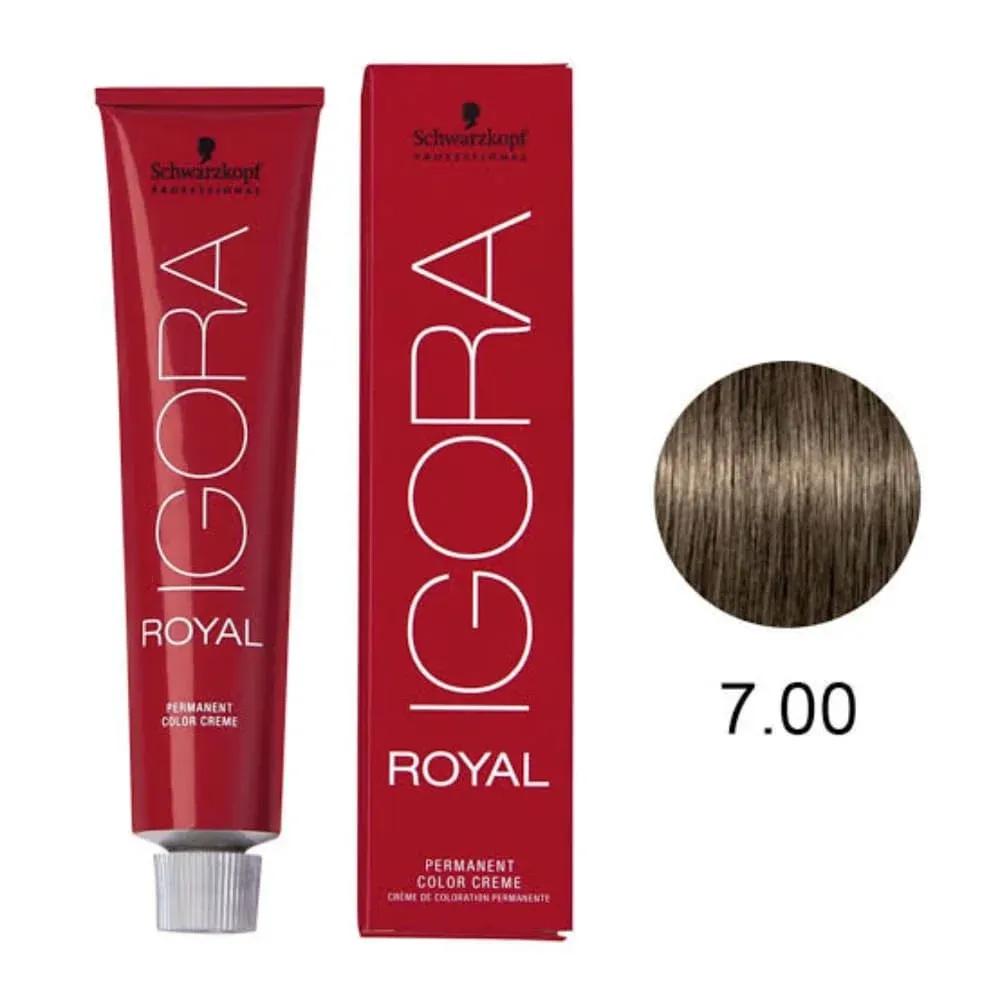 Coloração Igora Royal 7-00 Louro Médio Natural Extra 60g - Imagem 1