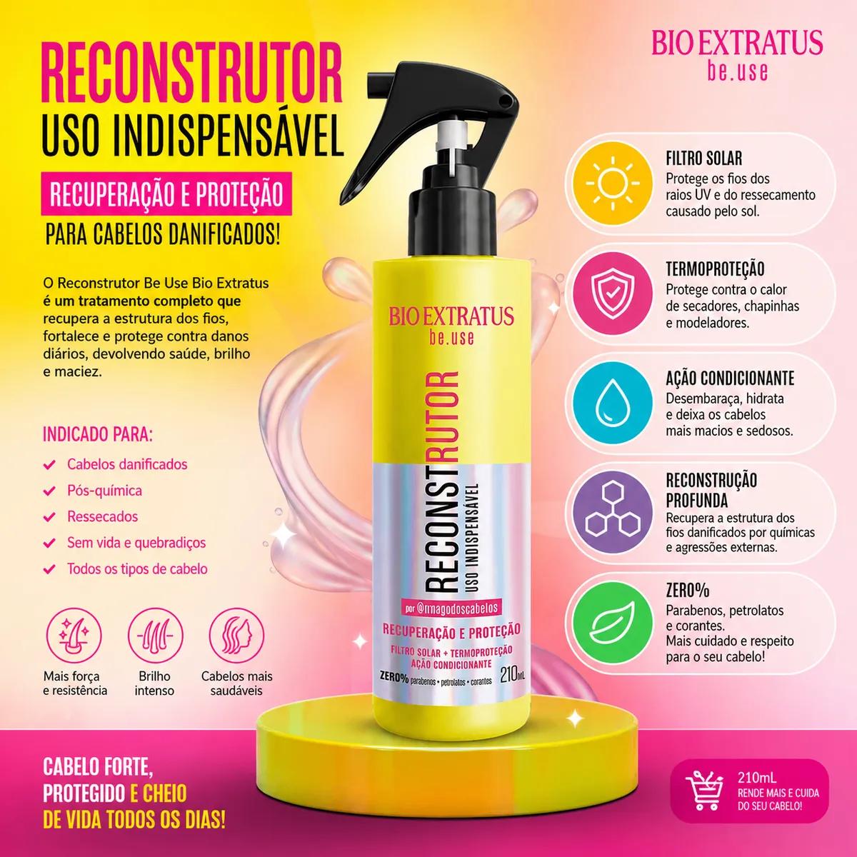 Bio Extratus - Reconstrutor Uso Indispensável be.use 210ml - Imagem 2
