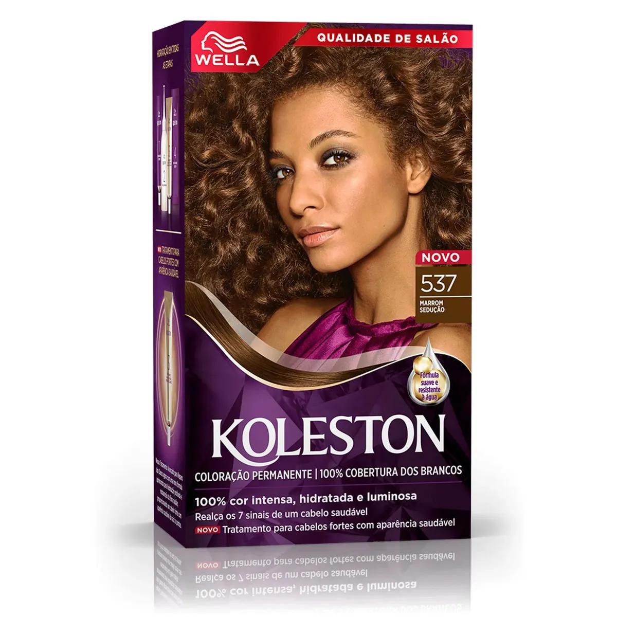 Wella - Coloração Permanente Koleston - 537 Marrom Sedução - Imagem 1