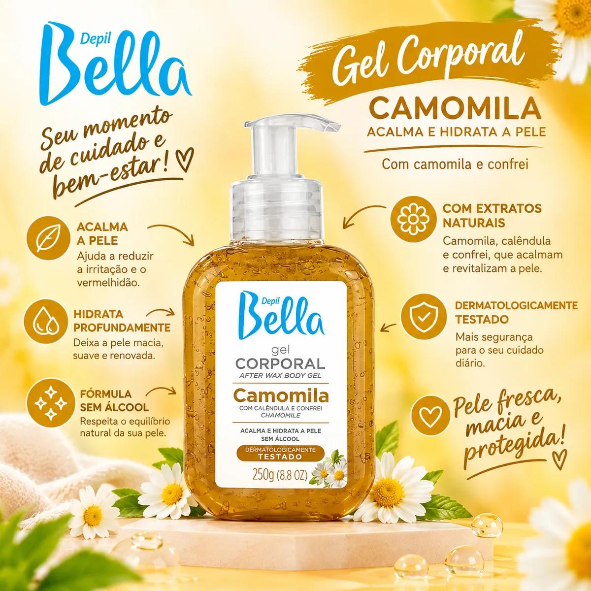Depil Bella - Gel Hidratante Corporal Deo Camomila 250g - Imagem 2