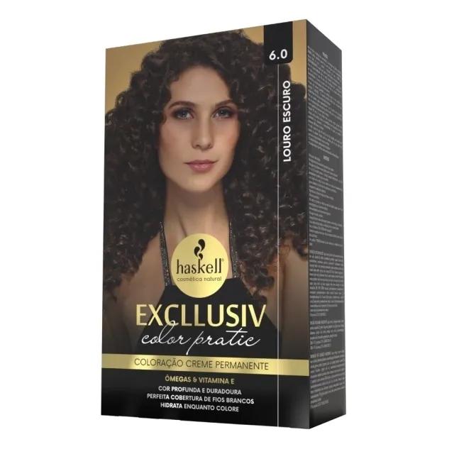 Haskell - Kit Coloração Excllusiv Color Pratic - 6.0 Louro Escuro - Imagem 1