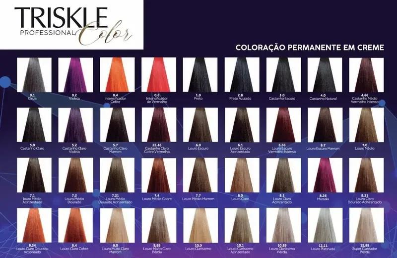 Coloração creme Triskle Color 8.31 Louro Cloaro Dourado Acinz - Imagem 2