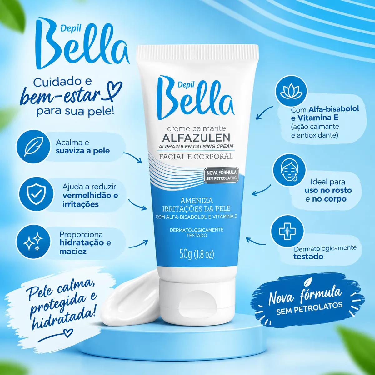 Depil Bella - Creme Calmante Alfazulen 50g - Imagem 2