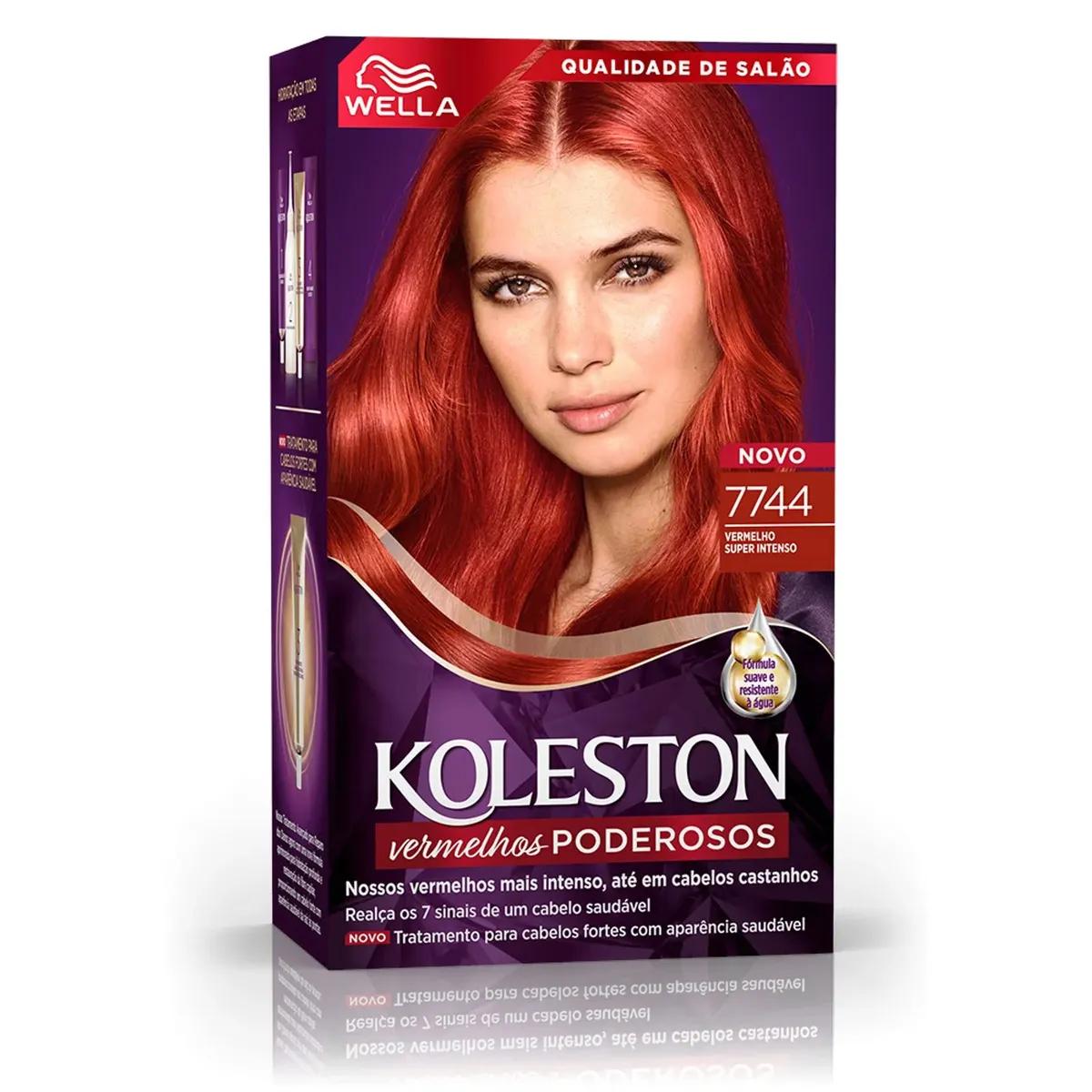 Wella - Coloração Permanente Koleston - 7744 Vermelho Super Intenso - Imagem 1