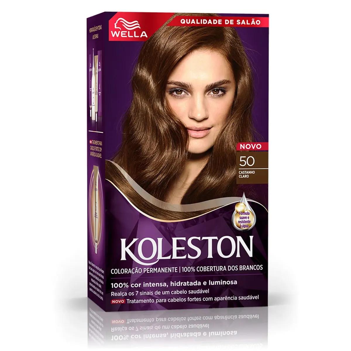 Wella - Coloração Permanente Koleston - 50 Castanho Claro - Imagem 1
